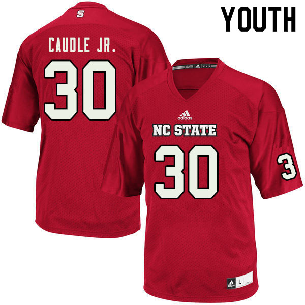Youth #30 Keon Caudle Jr. NC State Wolfpack College Football Jerseys Sale-Red